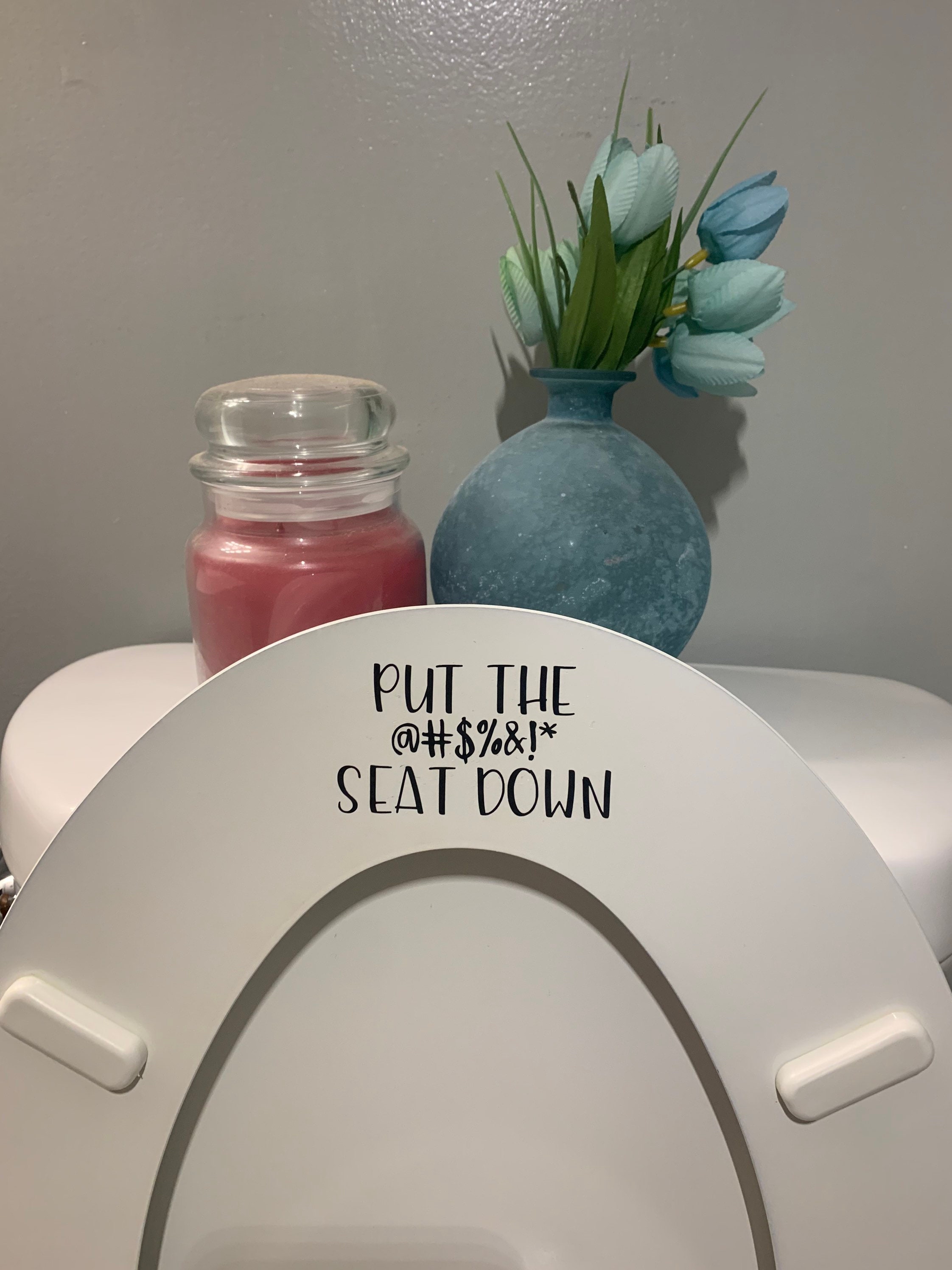 Put the & Seat Down Decal Funny Boys Restroom Decor Etsy