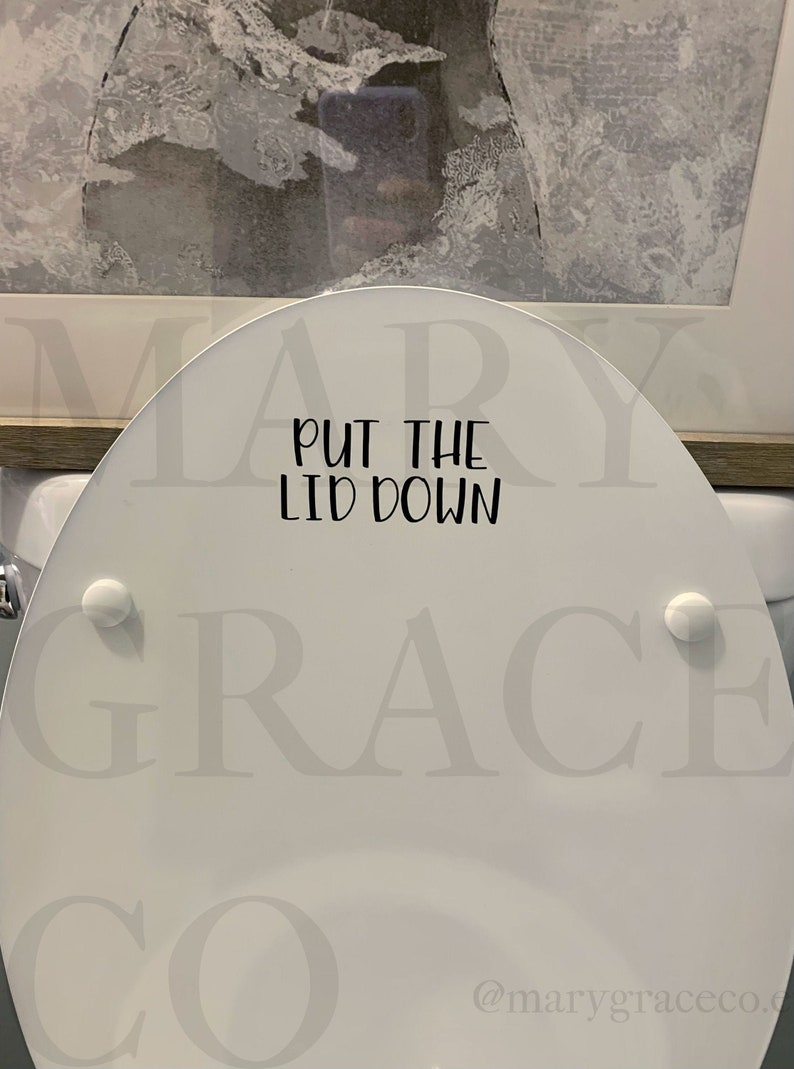 Put the Lid Down Decal Funny Boys Restroom Decor Close the Etsy