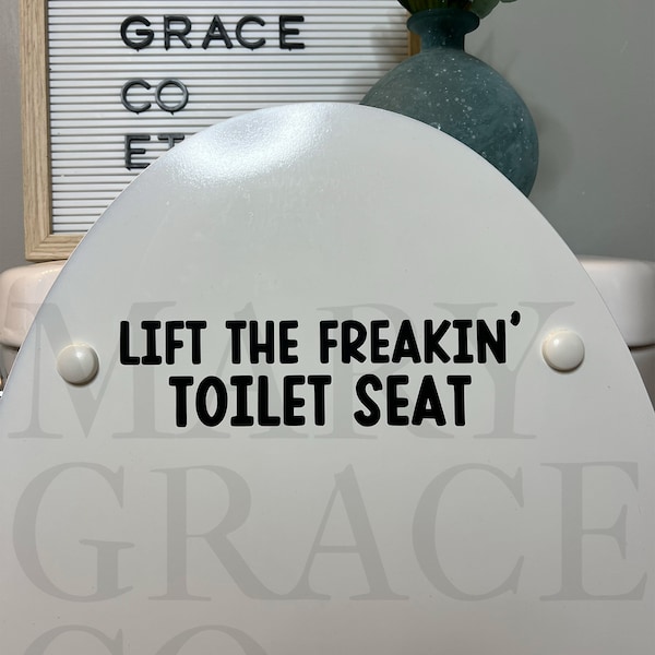 Lift the Toilet Seat Sign Etsy