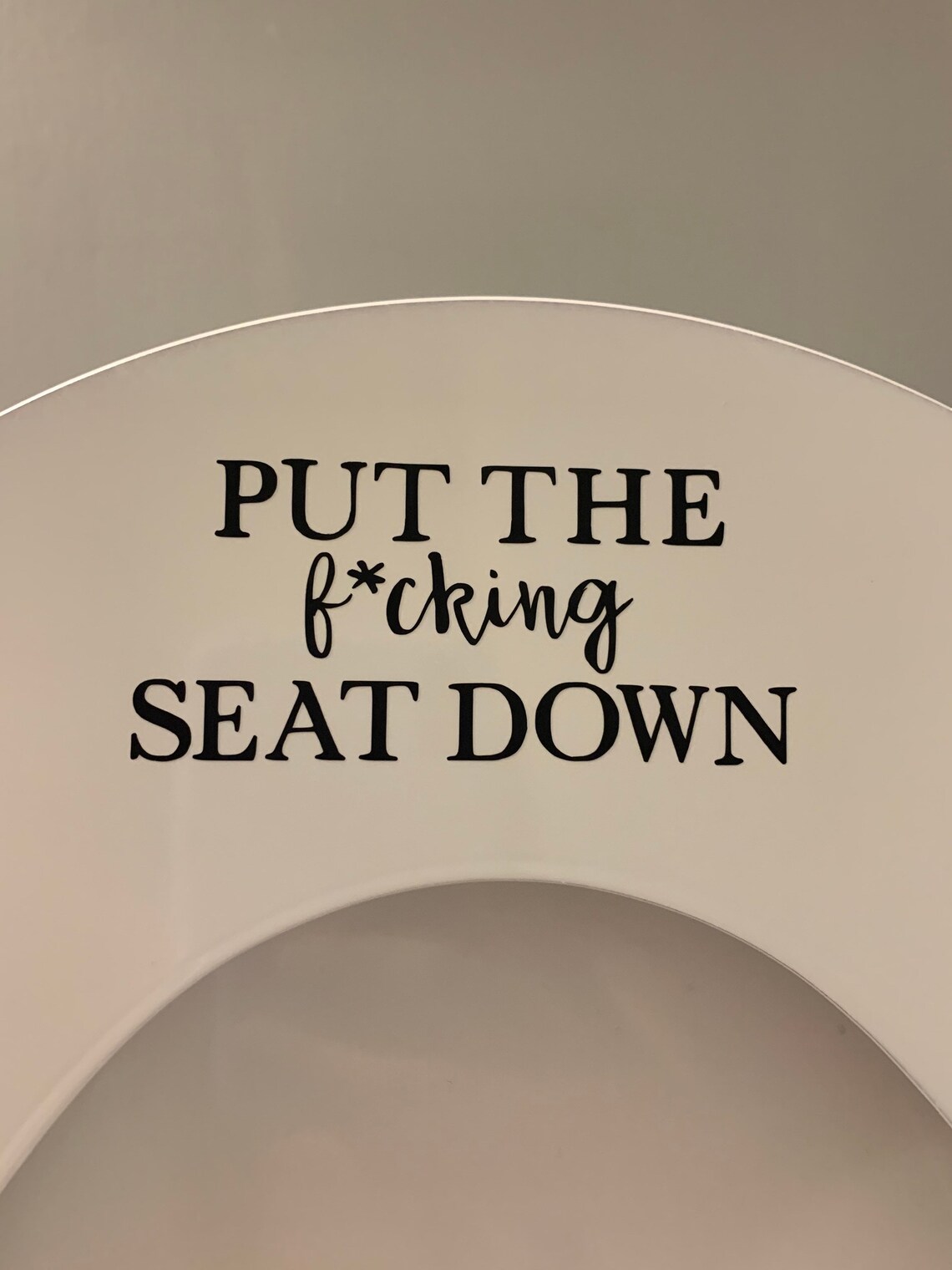 Put the F'in Seat Down Decal Funny Boys Restroom Decor Etsy