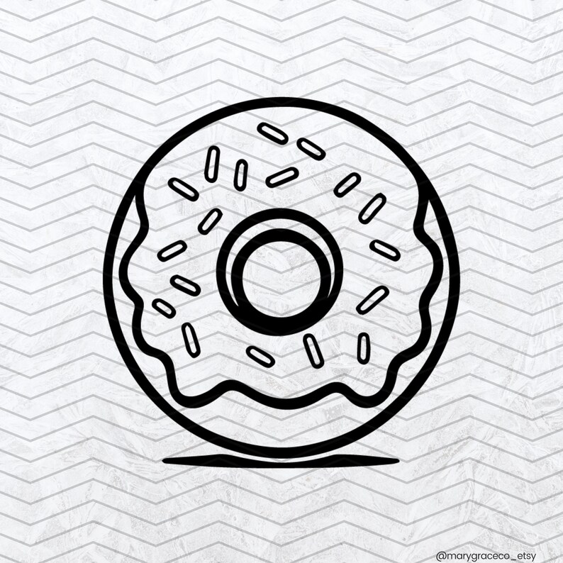 Donut SVG Doughnut Svg Donut Clipart Donut With Sprinkles Etsy