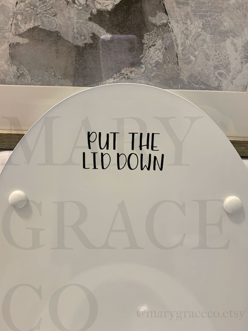 Put the Lid Down Decal Funny Boys Restroom Decor Close the Etsy
