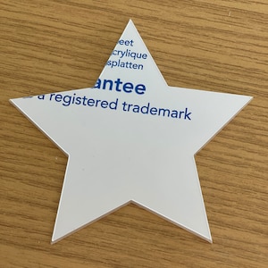 Acrylic Star / Star Shape Blank ,3mm or 5mm,multiples, various sizes, thicknesses, colours and quantities