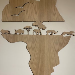 African Wall Art, The Big 5, Map of Africa, Wild Animals image 4