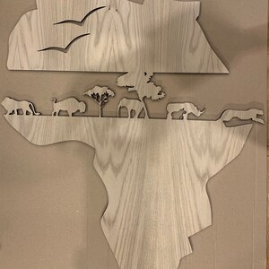 African Wall Art, The Big 5, Map of Africa, Wild Animals image 3