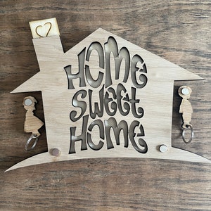 Wooden Key Holder , Magnetic disc key holder, Home sweet home, New home gifts, Wedding Gifts, His and hers key rings, Gifts, Personalised