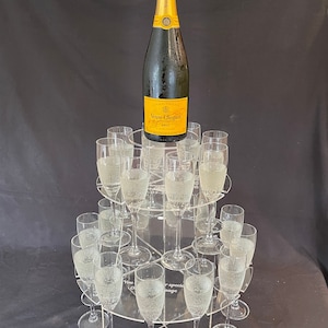 Wedding Champagne/Prosecco Display Stand, Prosecco Display Stand, Wedding, Anniversary, Party, Celebration, Acrylic, Personalised