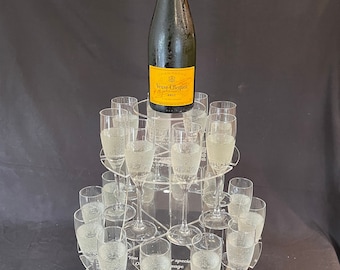 Wedding Champagne/Prosecco Display Stand, Prosecco Display Stand, Wedding, Anniversary, Party, Celebration, Acrylic, Personalised