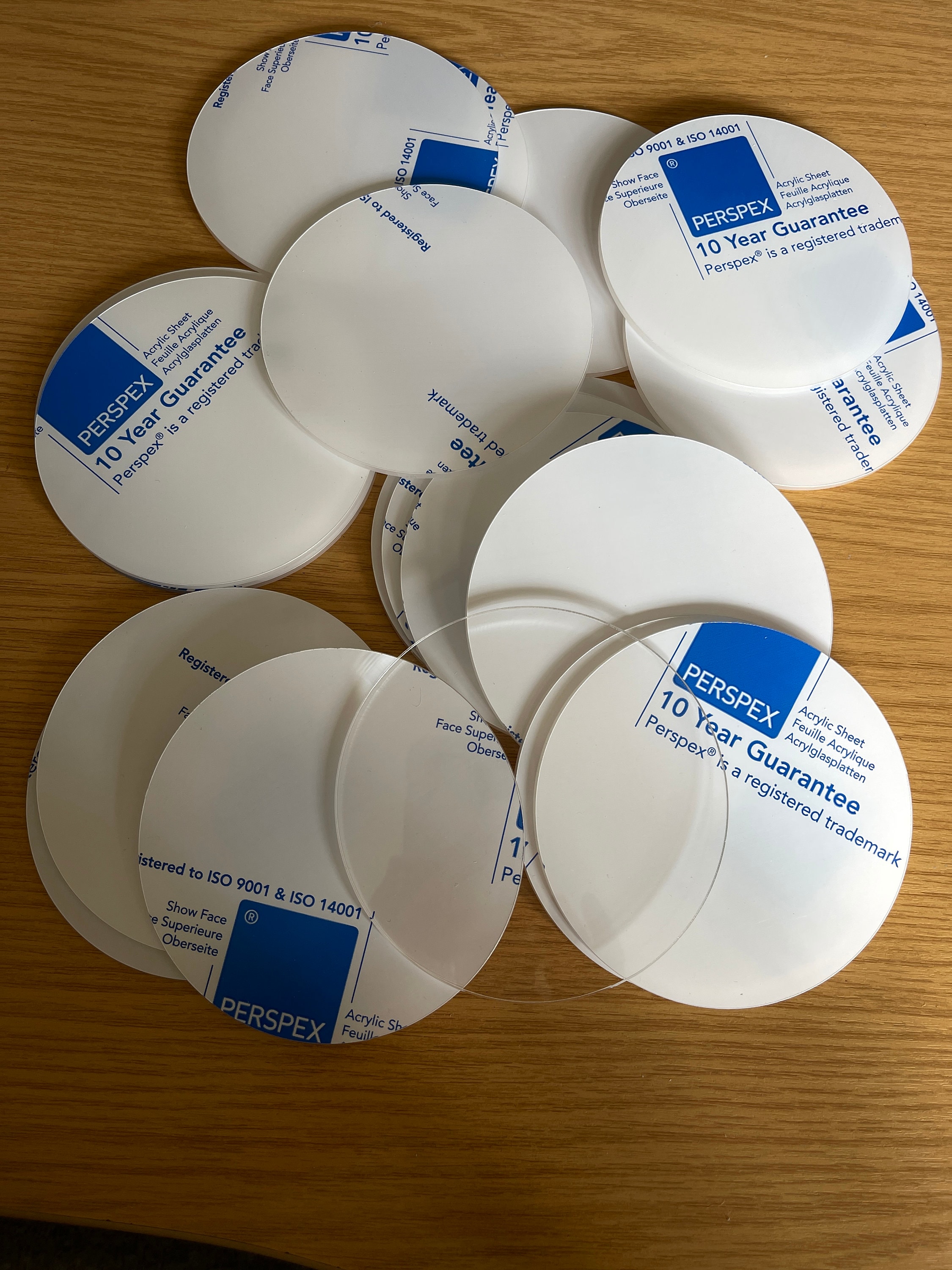 Blank Acrylic Circle/ Round Shape Blank ,3mm or 5mm,multiples, various sizes, thicknesses and quantities