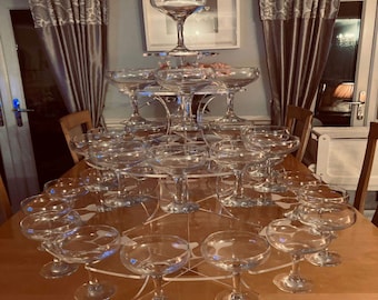 Champagne Coupe Stand, Champagne Tower Stand, Cocktail Coupe Stand, Wedding, Anniversary, Party, Celebration, Acrylic, Personalised