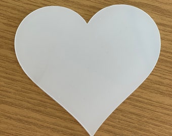 Acrylic Heart / Heart Shape Blank, 3mm, 4mm or 5mm,multiples, various sizes, thicknesses, colours and quantities