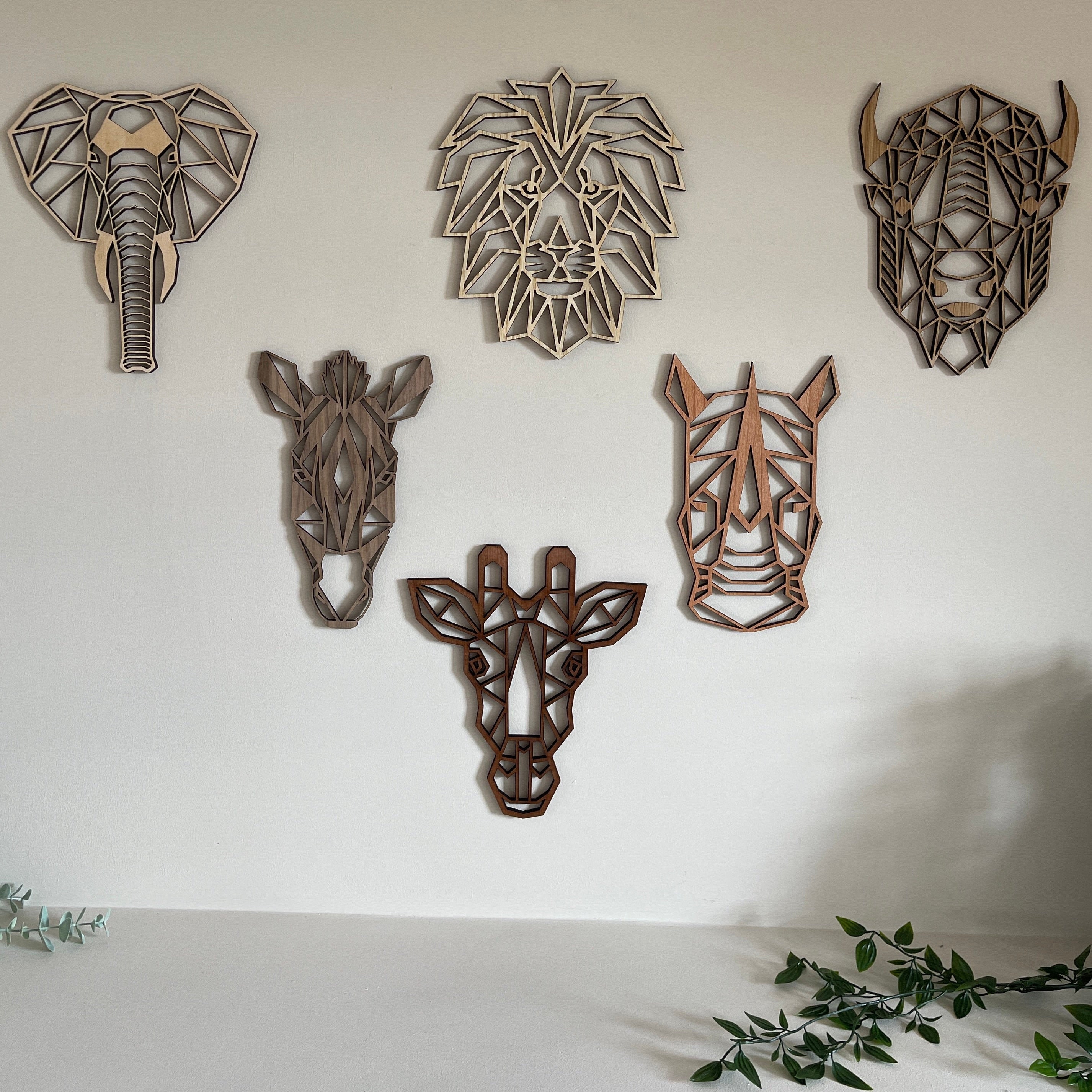 Geometric Animals, Africa Big 6, Safari Wild Life - Etsy