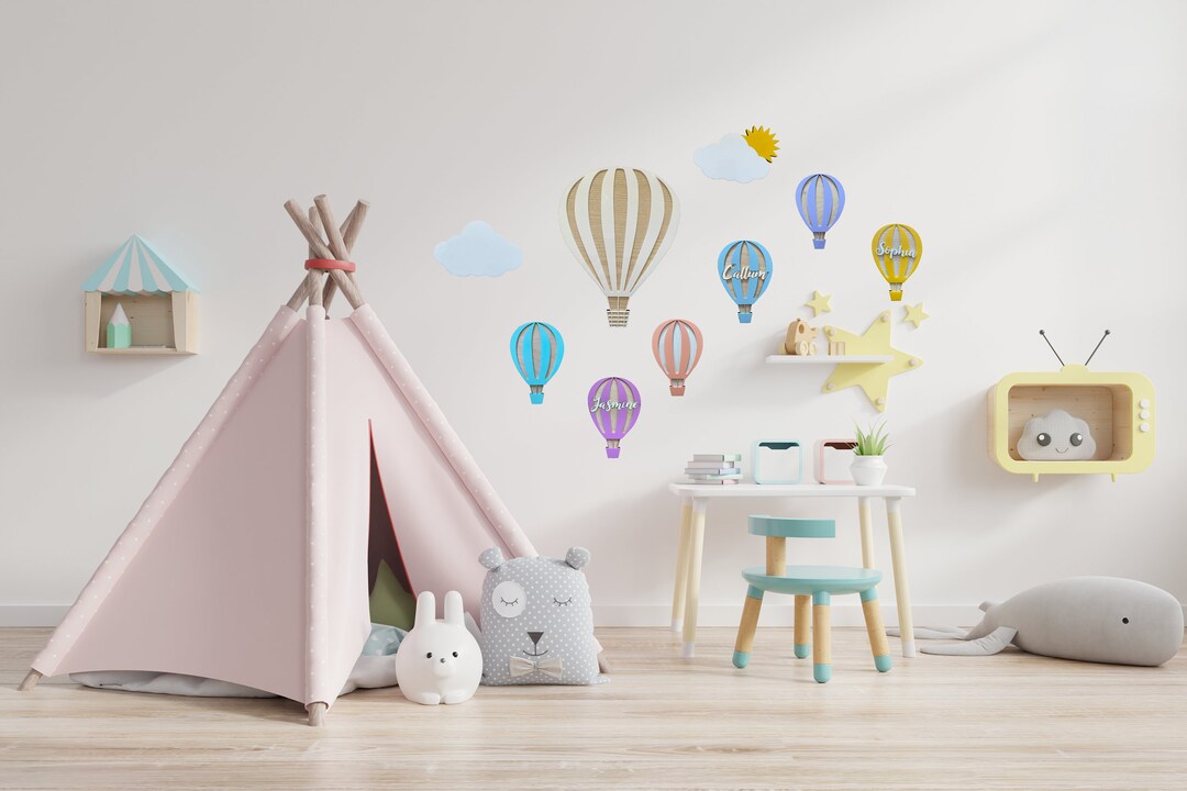 Hot Air Balloon Nursery Set, Children's Bedroom, Nursery Decor ...
