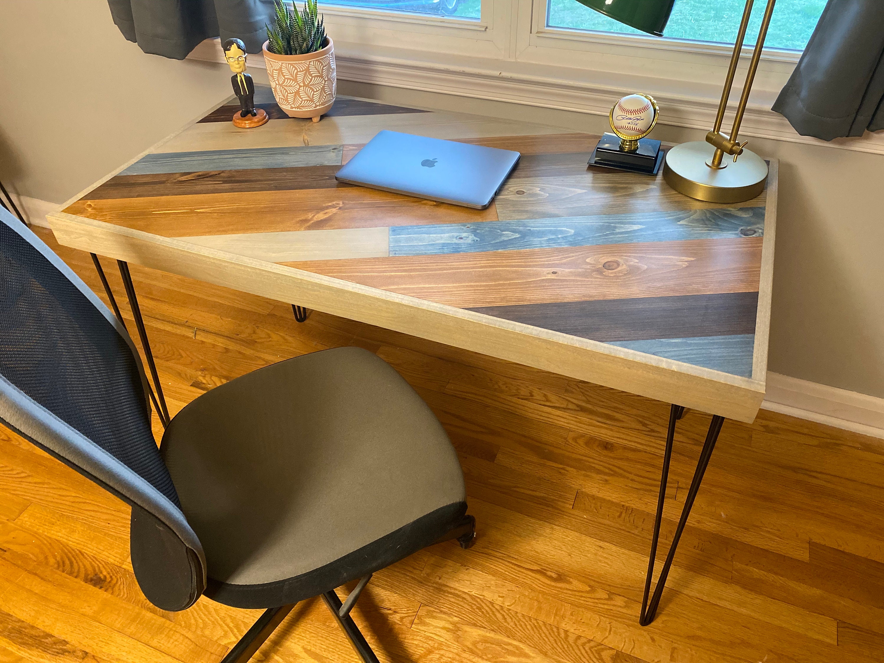 Navy Farmhouse Desk Farmhouse Desk Midcentury Modern Desk Etsy