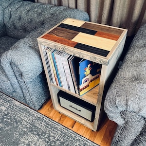 The Watchtower Record Cabinet (double) | Record Storage Cabinet | Vinyl Storage | Accent Table | End Table | Console | Vinyl Collection