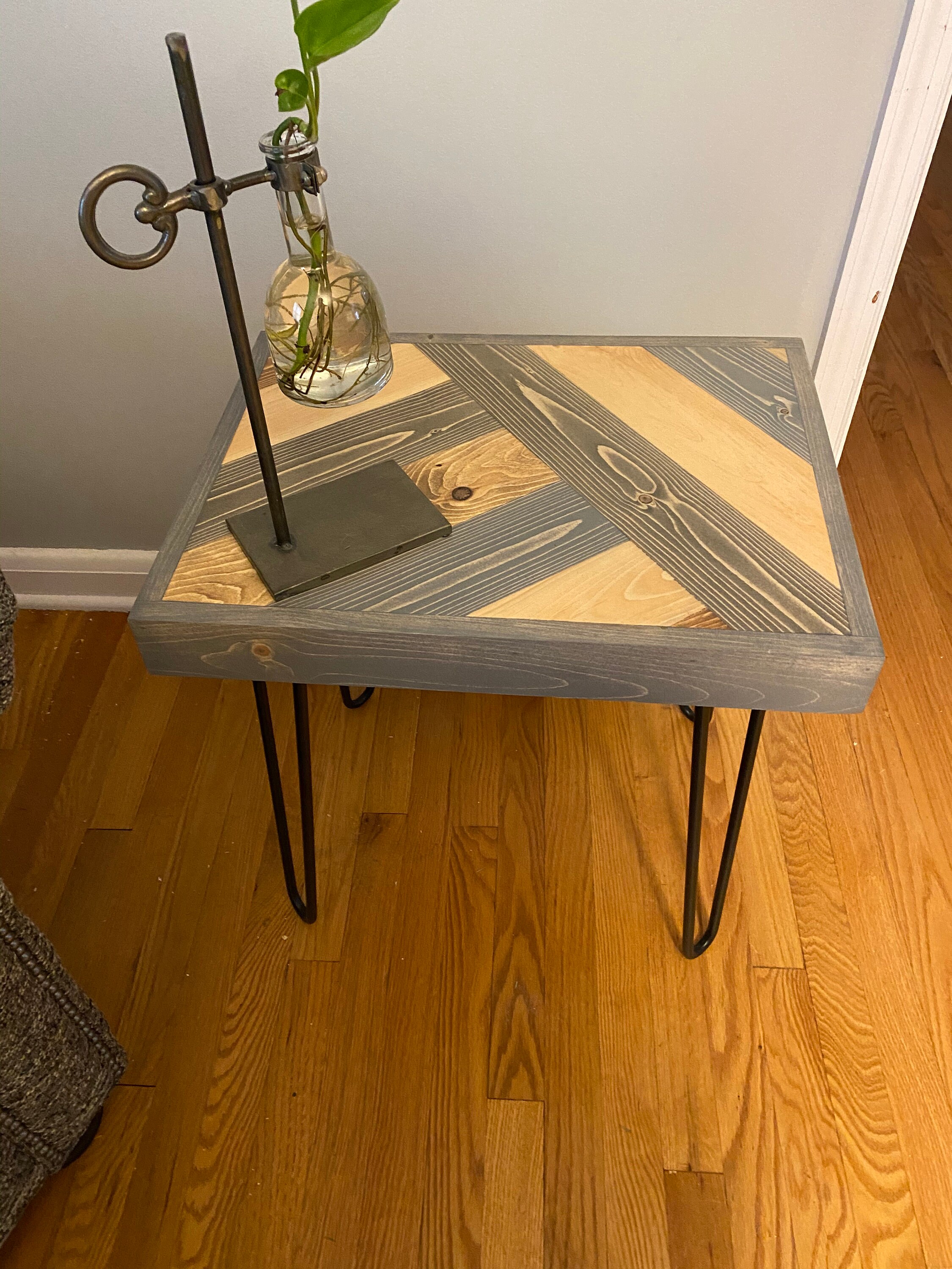 Coastal End Table Farmhouse Table Weathered Grey End Table | Etsy
