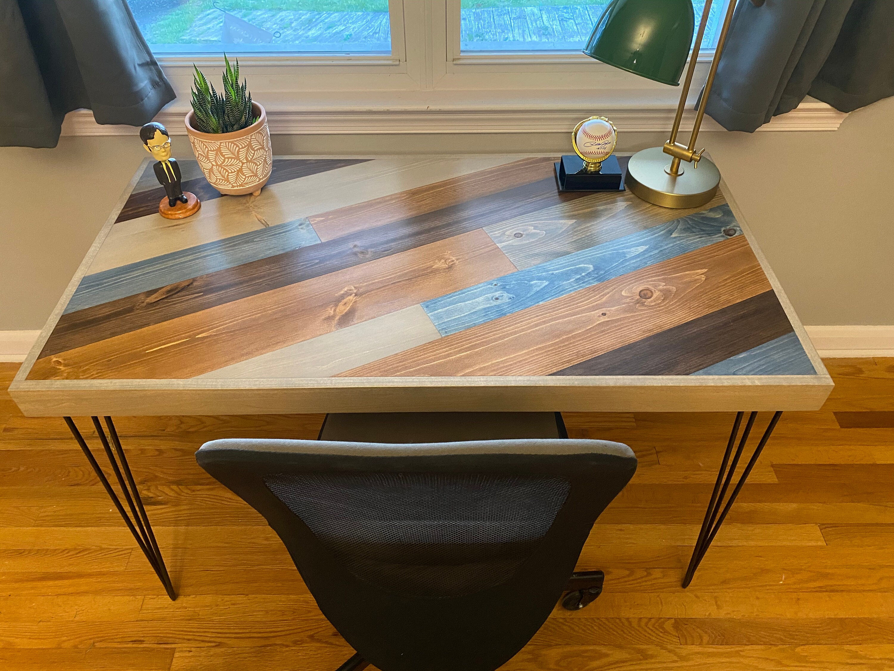 Navy Farmhouse Desk Farmhouse Desk Midcentury Modern Desk Etsy