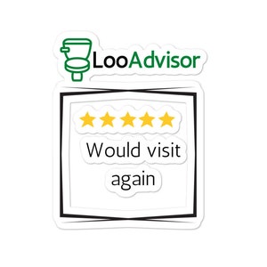 Loo Advisor - 5 Sterren zou opnieuw bubble-vrije stickers bezoeken