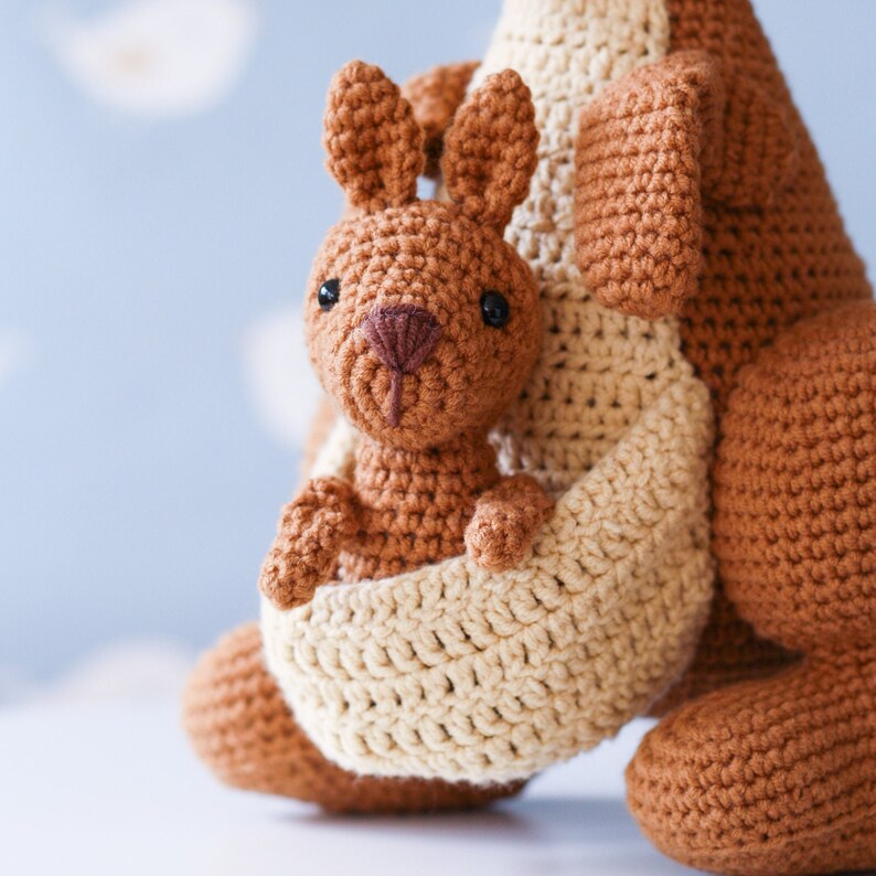 CROCHET PATTERN Mommy Kangaroo & Baby Amigurumi Kangaroo Etsy Australia