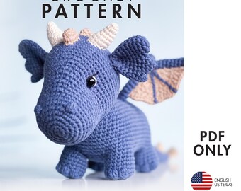 Crochet Pattern - Dragon - Amigurumi Drake (PDF diy description)