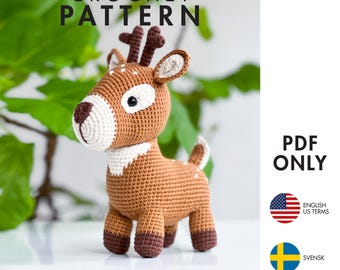 Crochet Pattern - Deer - Amigurumi Reindeer (PDF diy description)