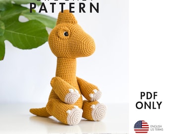 Crochet Pattern - Brachiosaurus - Amigurumi Dinosaur Brontosaurus (PDF diy description)