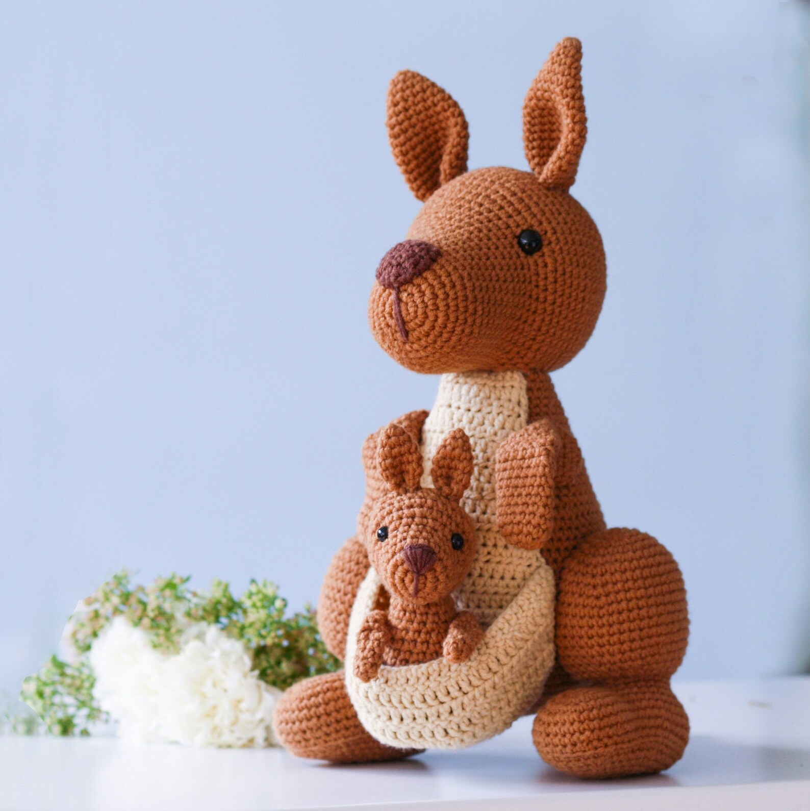 CROCHET PATTERN Mommy Kangaroo & Baby Amigurumi Kangaroo Etsy Australia