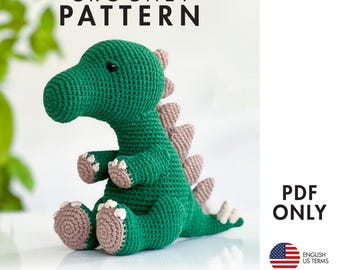 Crochet Pattern - Stegosaurus - Amigurumi Dinosaur (PDF diy description)