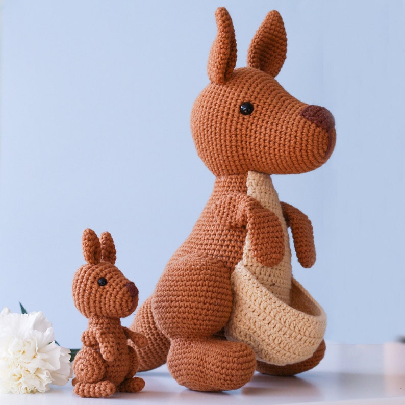 CROCHET PATTERN Mommy Kangaroo & Baby Amigurumi Kangaroo Etsy Australia
