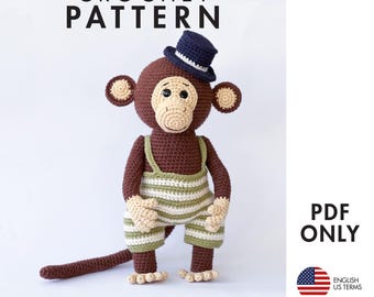 Crochet Pattern - Monkey - Amigurumi Ape (PDF diy description)