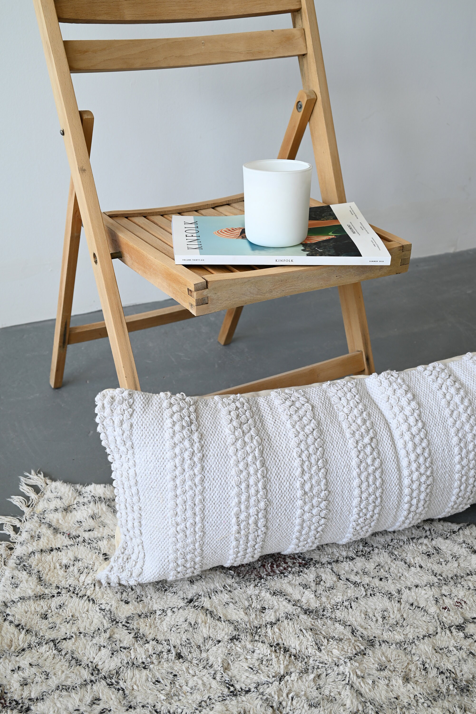 White Lumbar Pillow Cover Adelaide // White Lumbar // Etsy