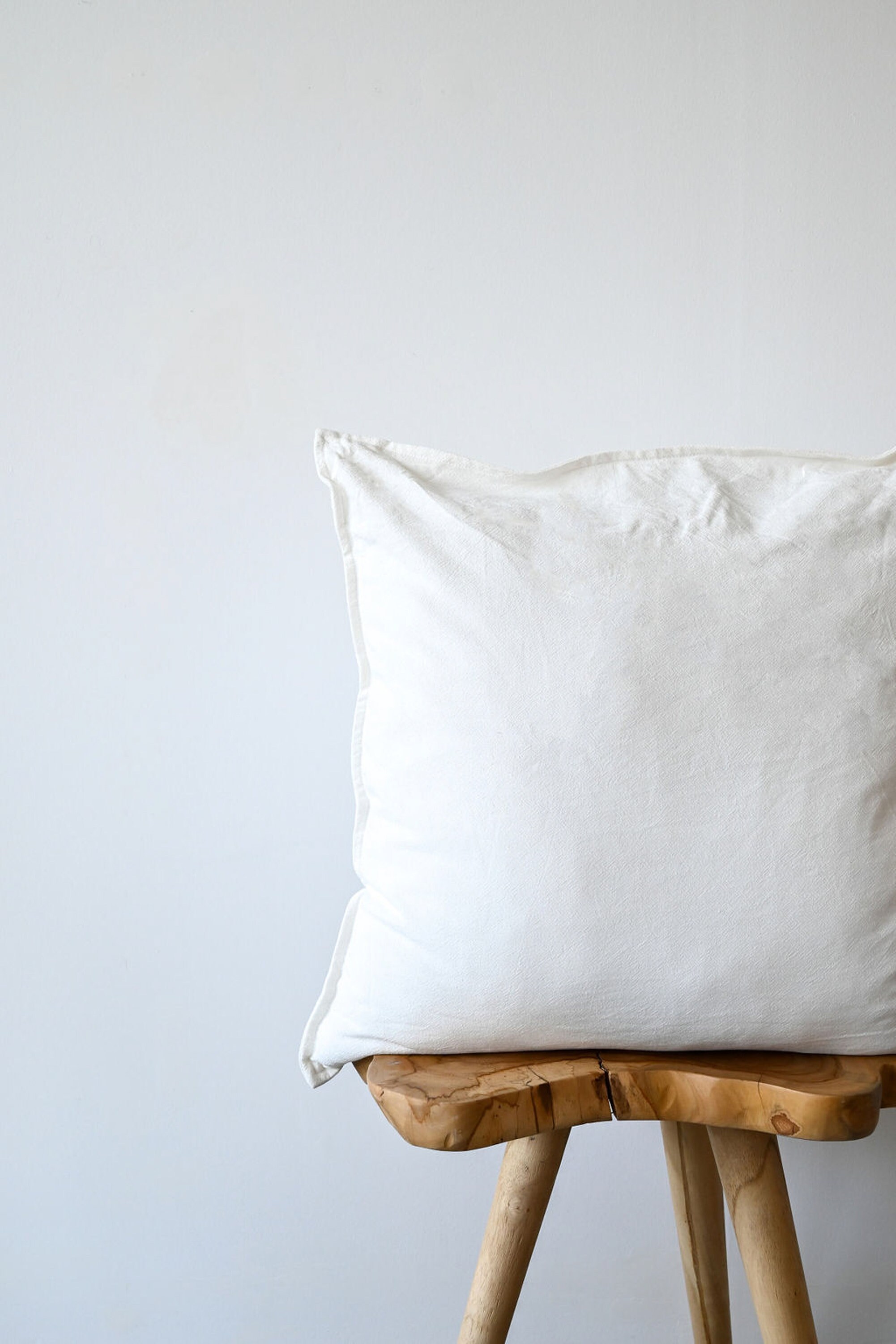 Cotton Linen Pillow Cover White // White Linen Pillow // Etsy Australia
