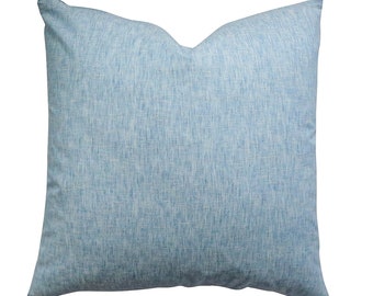 Cotton Linen Pillow Cover - Sky // 26" x 26" Square Cushion Cover // Euro Pillow Cover