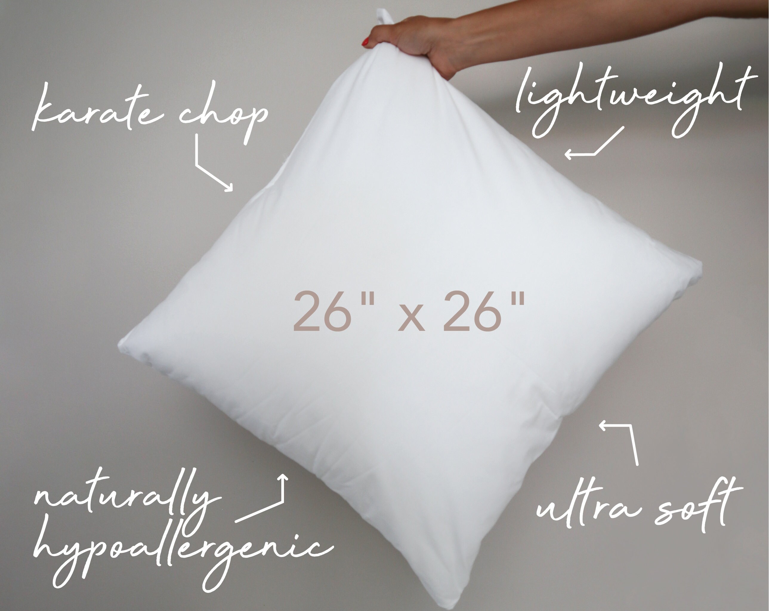 26 x 26 Faux Down Pillow Insert Etsy