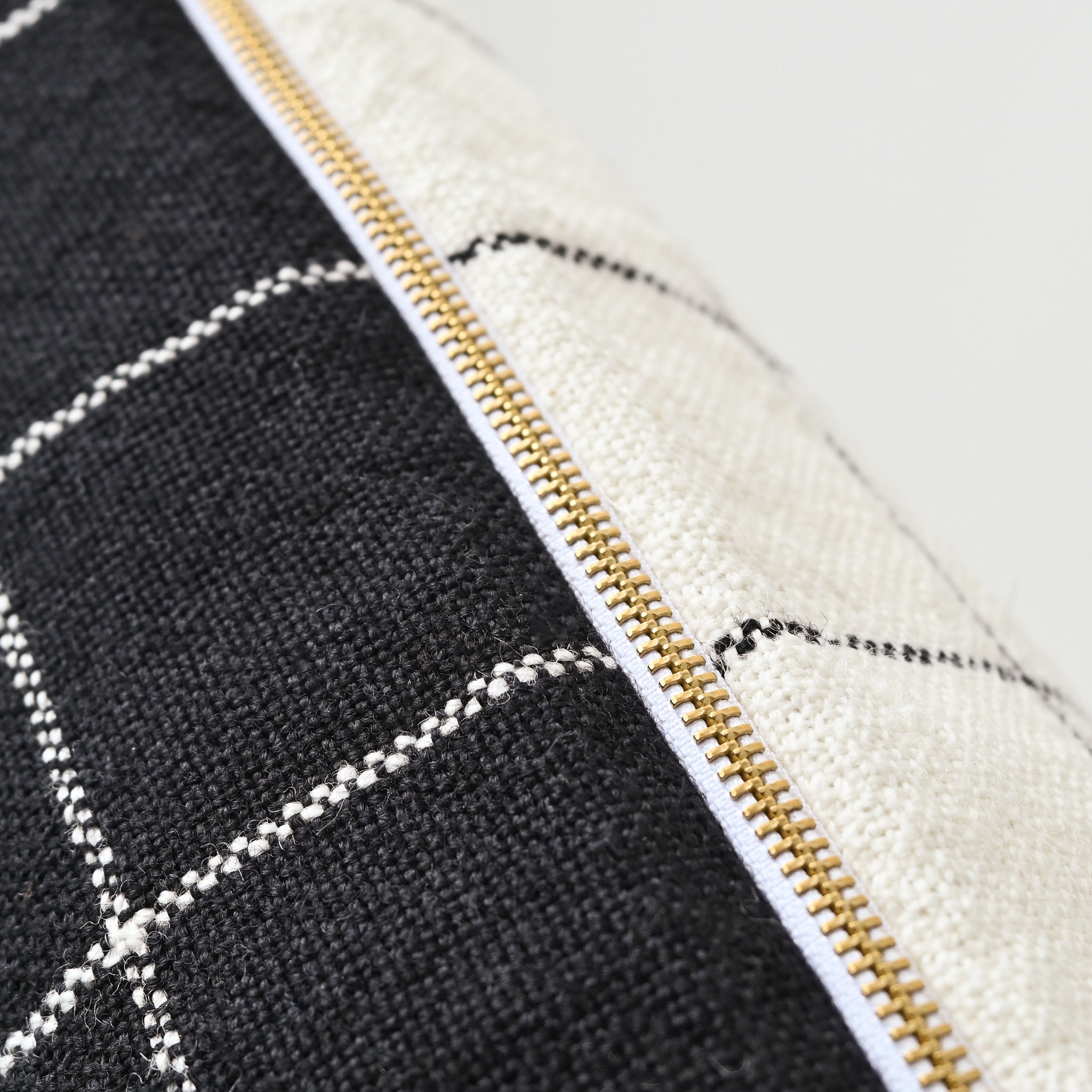 Black and White Checkered Pillow Cover // Checkered Pillow // Etsy