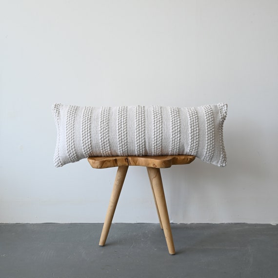 White Lumbar Pillow Cover Adelaide // White Lumbar // Etsy