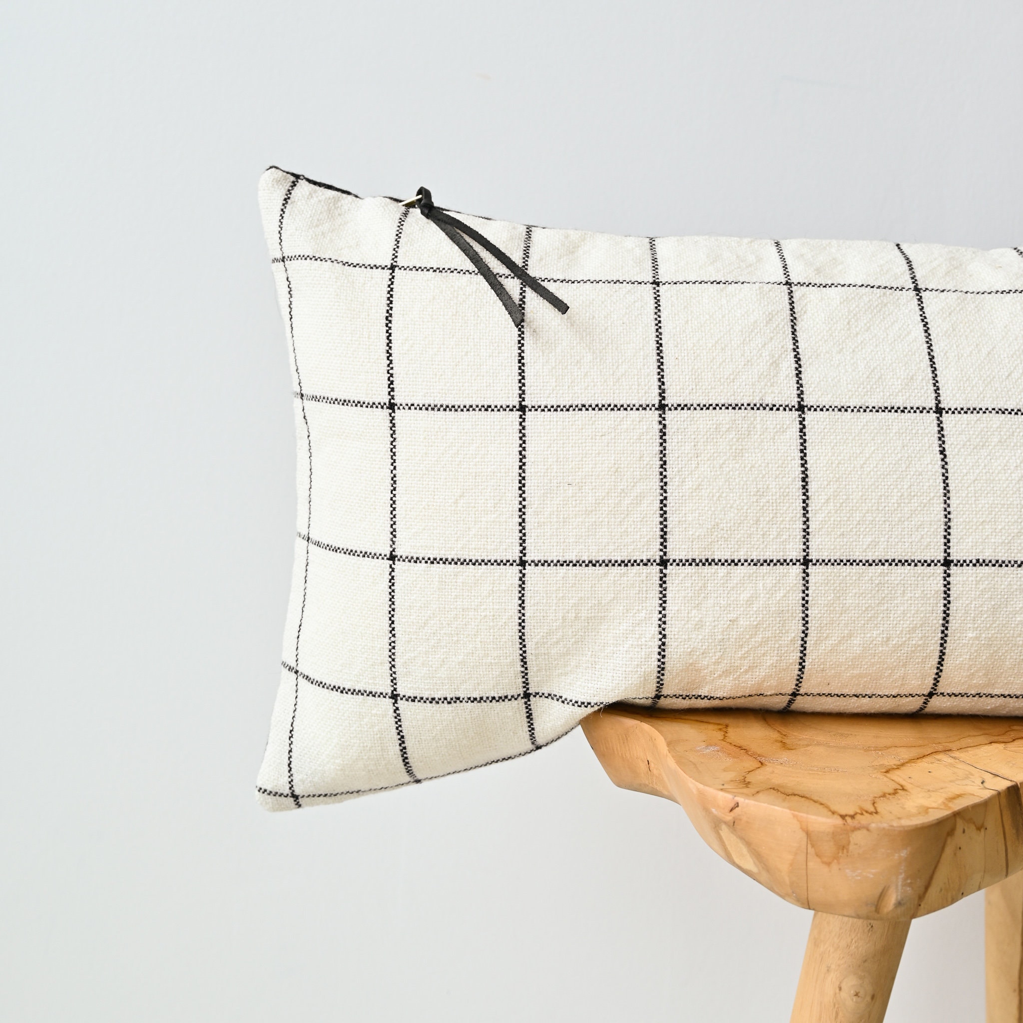 Black and White Checkered Pillow Cover // Checkered Pillow // Etsy