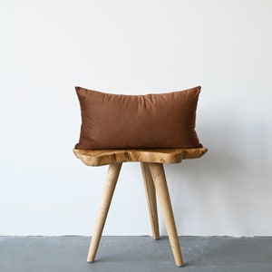Rust Lumbar Velvet Pillow Cover // Lumbar 12&quot; x 22&quot; Cushion Cover // Velvet Pillow Cover - Fawn