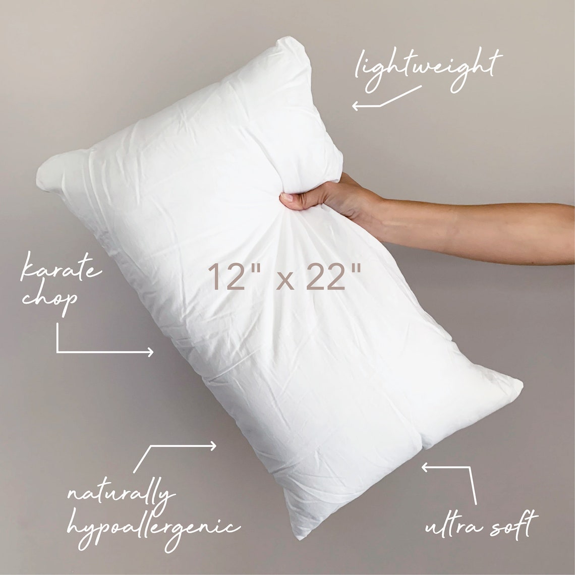 12 x 22 Faux Down Lumbar Pillow Insert // Pillow Etsy