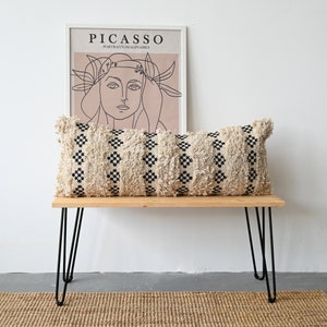 Lumbar Pillow Cover - Bodhi // 14&quot; x 36&quot; Lumbar Cushion Cover // Large Lumbar Pillow Cover // Neutral Boho Lumbar Pillow