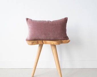 Lumbar Pillow Cover - velvet  // 12” x 22" lumbar Cushion Cover // Pillow Cover // rose pink velvet