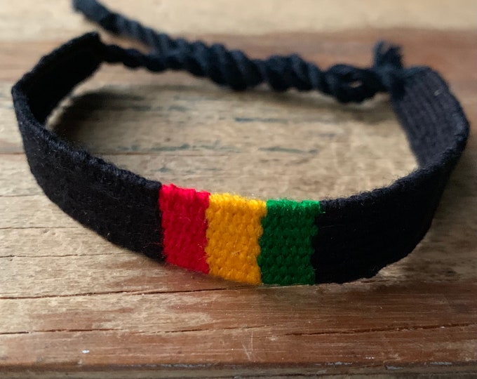 Reggae Rasta Color Bracelet Black Green Yellow Red