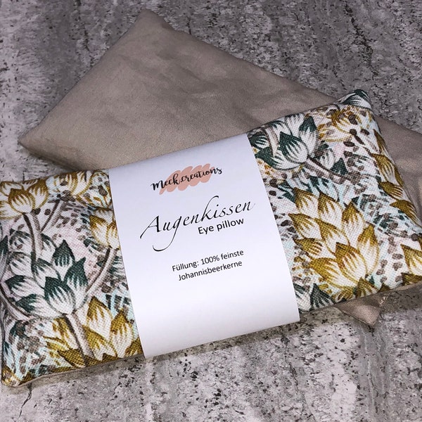 Eye pillow / Augenkissen für Yoga und Meditation / cushion / Currant seeds / Migraine / Hot Cold / 100% organic / washable