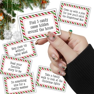 Bearbeitbare Weihnachtself Notizen: Druckbare Aktivitätskarten (Digitaler Download)