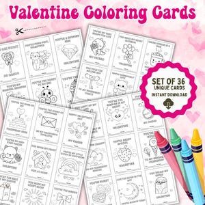 Valentine Coloring Cards, Valentine&#39;s Day Cards, Printable Valentine&#39;s Day Cards