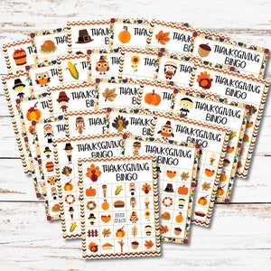 Thanksgiving Bingo, Holiday Bingo Game
