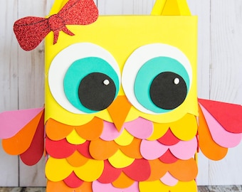 Owl Valentine Box | Printable Valentine Craft for Kids | Easy Classroom Valentine Exchange DIY