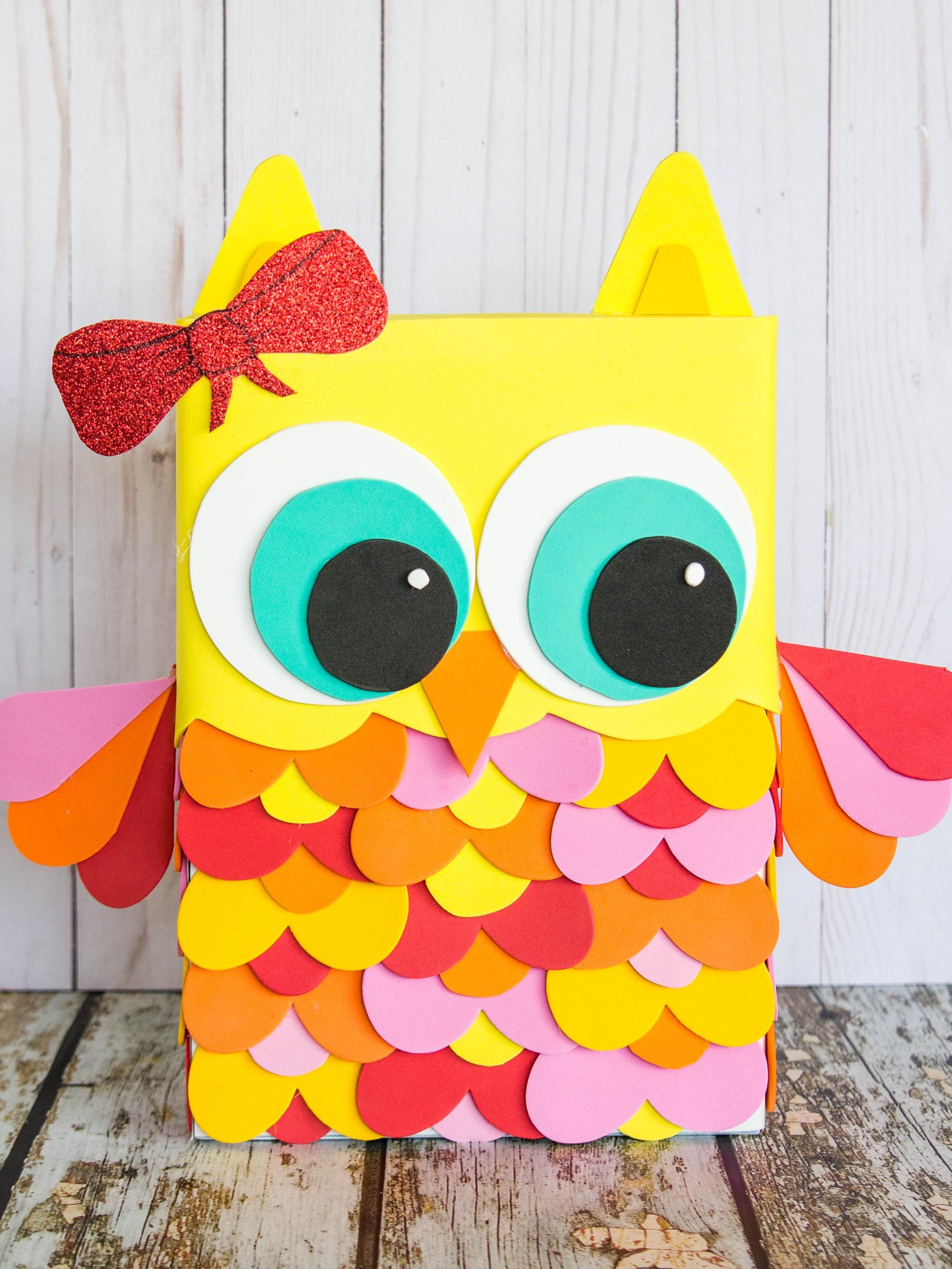 Owl Valentine Box | Printable Valentine Craft for Kids | Easy Classroom Valentine Exchange DIY