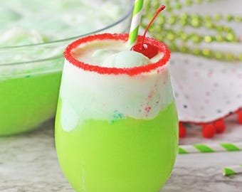 Grinch Punch Recipe | Green Sherbet Christmas Drink | Kid-Friendly Holiday Punch PDF