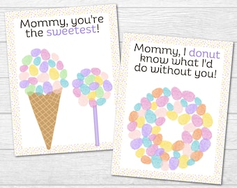 Mother's Day Fingerprint Art: Kids Thumbprint Gift (Digital Download)